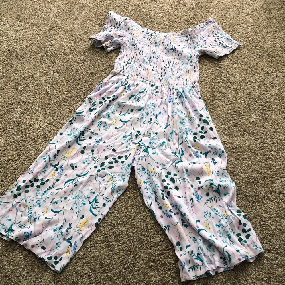 For The Republic Floral Jumpsuit - Pink and Green